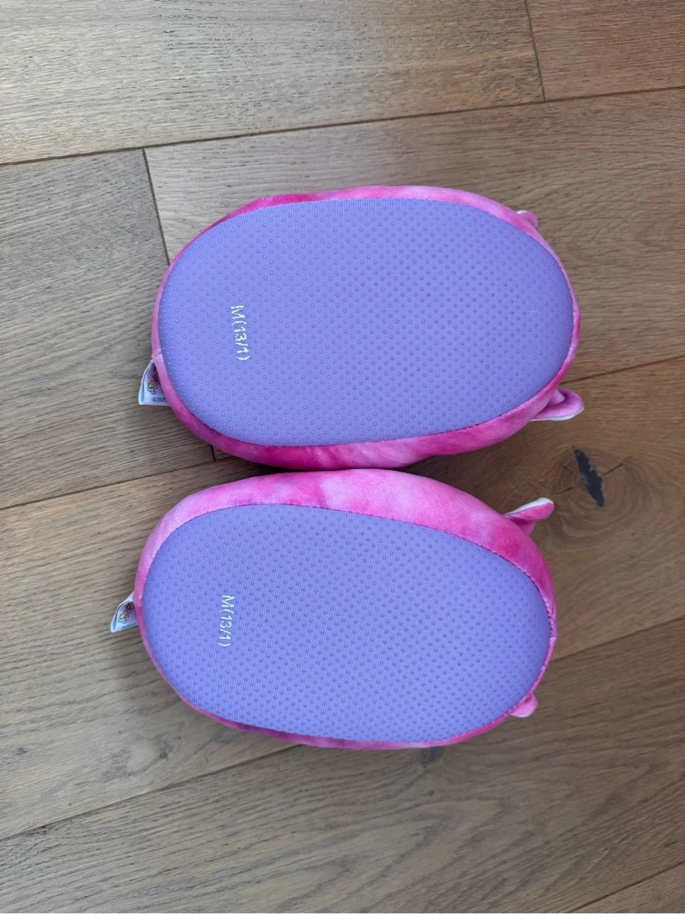 Squishmallows Pink & Purple Unicorn Plush Slippers